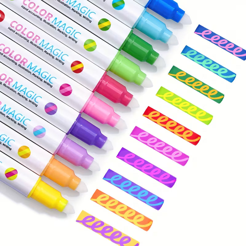 Bolígrafos mágicos cambian de color