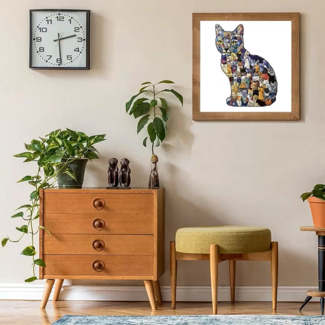 Rompecabezas madera gatos