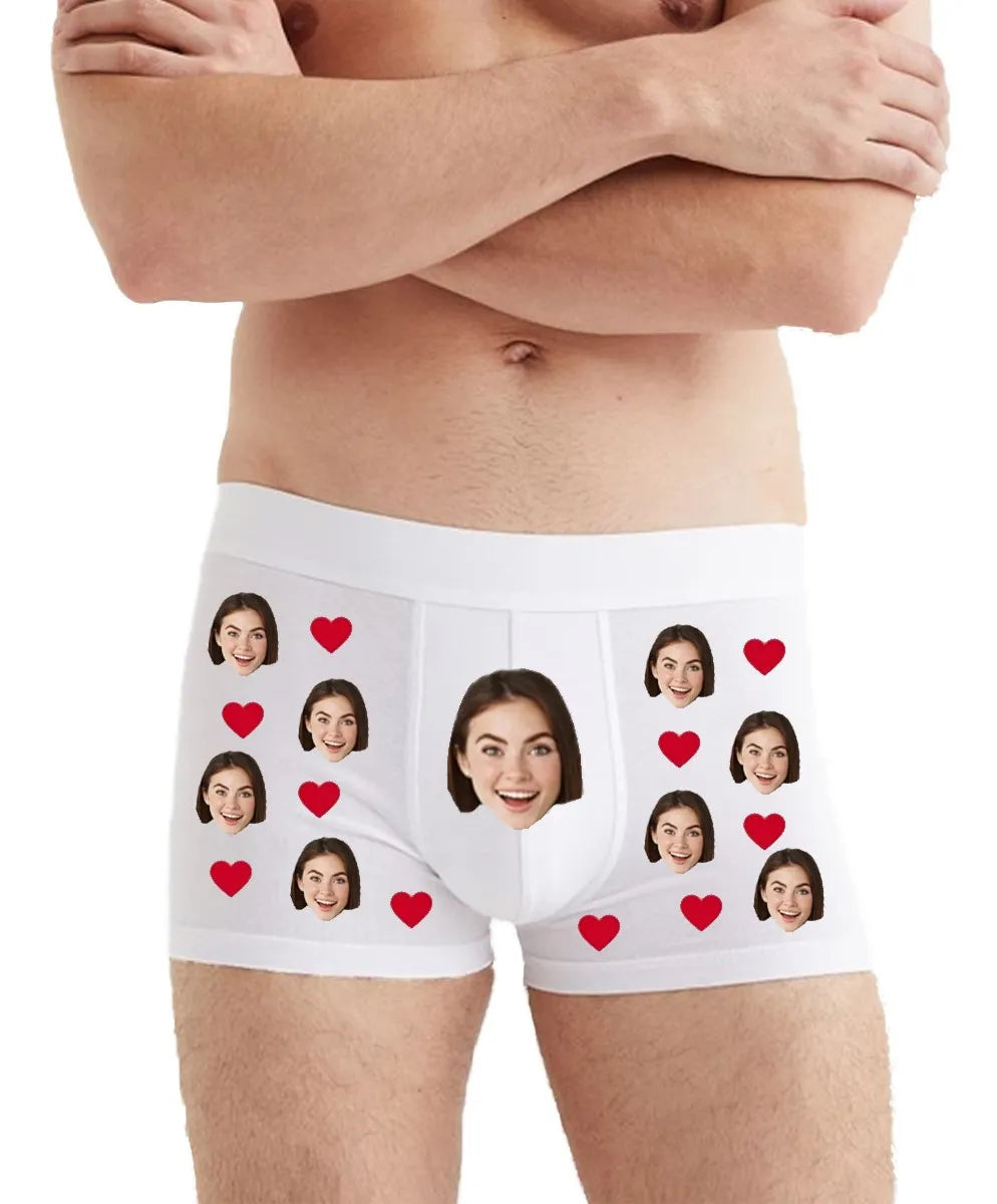 Boxer personalizado hombre con corazones