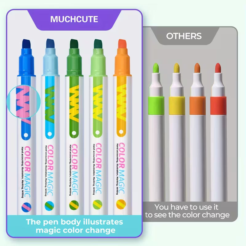 Bolígrafos mágicos cambian de color