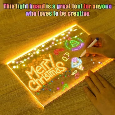Pizarra acrílica LED brillante