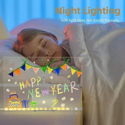 Pizarra acrílica LED brillante