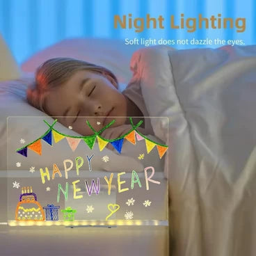 Pizarra acrílica LED brillante