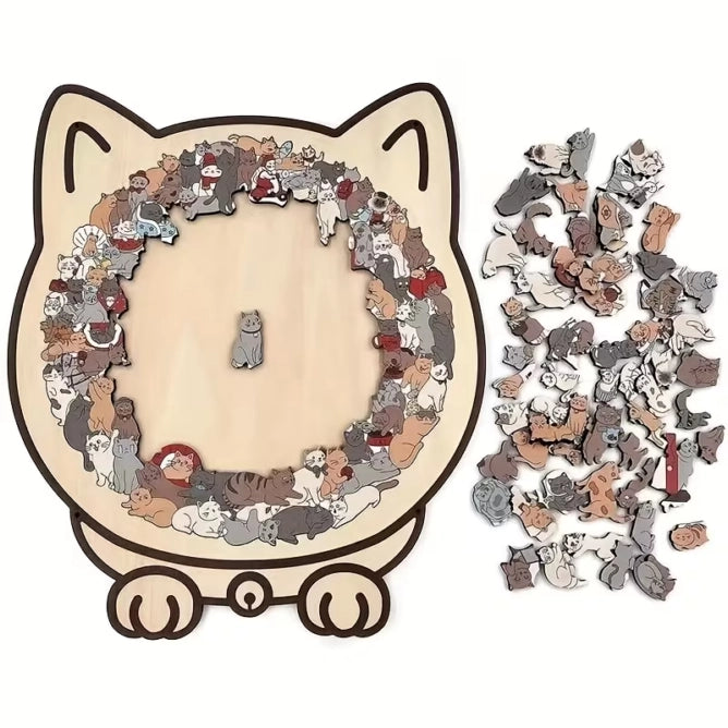 Rompecabezas de madera gato