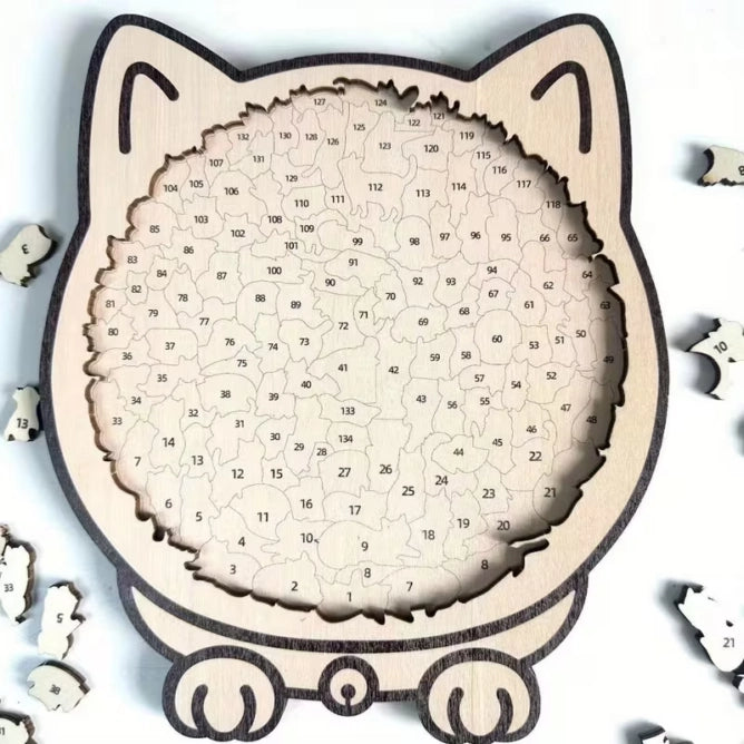 Rompecabezas de madera gato
